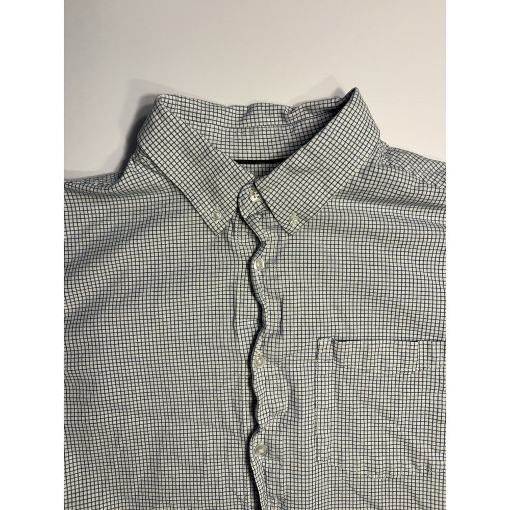 Elliot Mulryan Shirt Mens M Blue Plaid Long Sleeve Button Up Stretch Preppy Top